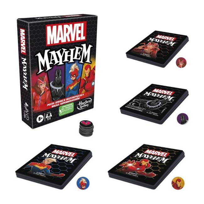 Hasbro Gra karciana Marvel Mayhem Gaming PL