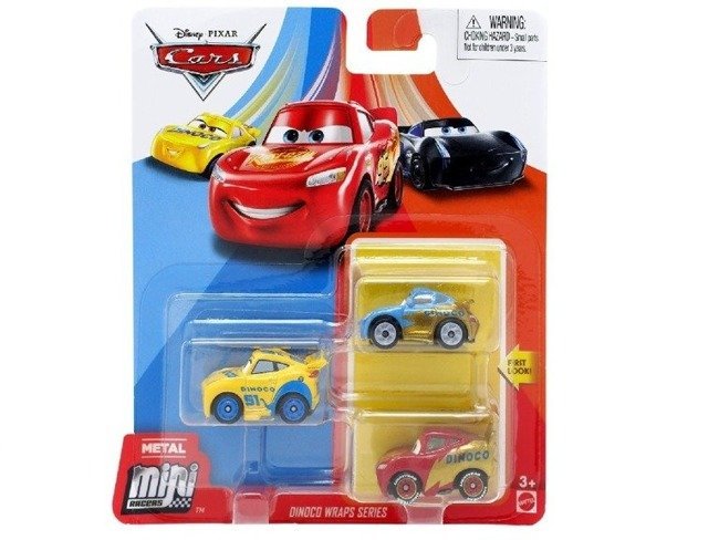Mattel Auta Cars Zestaw 3pak Autka Mini Racers Dinoco