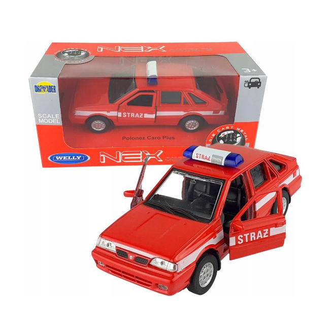 Polonez Caro Plus 1:34 Welly Model Auto Policja/Straż