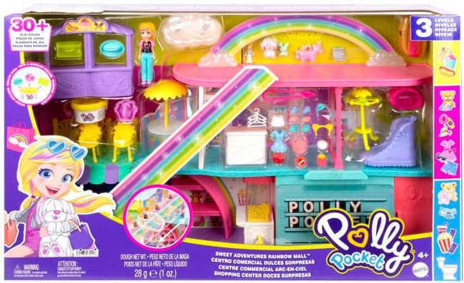 Mattel Polly Pocket Tęczowe Centrum Handlowe Zestaw z Lalką 