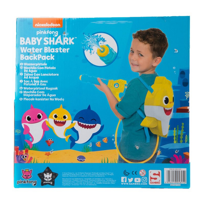 Baby Shark Wodny Plecak Rekin Na Wodę Blaster Psikawka 