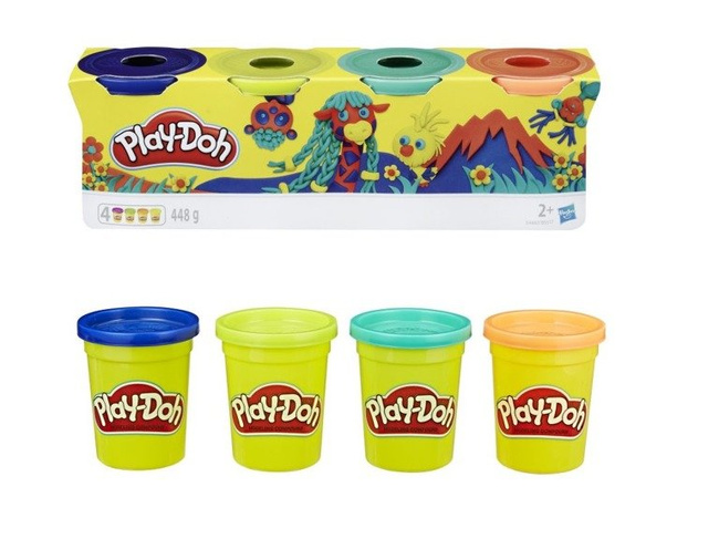 OUTLET Hasbro Play-Doh Ciastolina 4 Tuby 4-Pak 448 g E4867