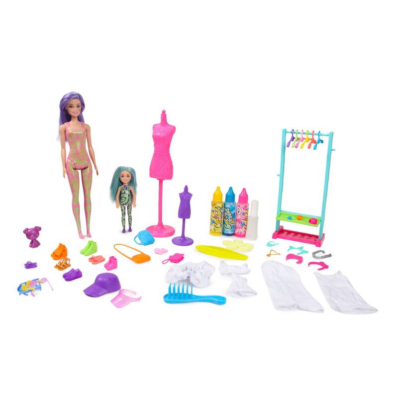 Barbie Color Reveal Chelsea Doll, Neon Tie-Dye Series