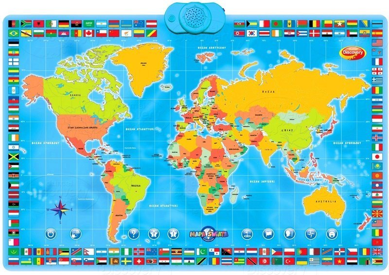 Państwa I Stolice świata Quiz Dumel Discovery Edukacyjna Interaktywna Mapa Świata Quiz - sklep