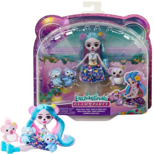  Enchantimals Glam Party Karalee Koala Rodzina + 3 misie HNT61