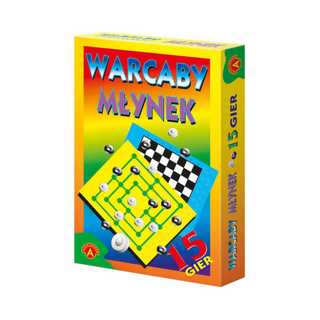 Alexander- Warcaby, Młynek-Gry Planszowe i Zabawki Edukacyjne 0077