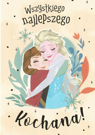 Anna i Elsa Kartka Urodzinowa Disney Frozen Kraina Lodu
