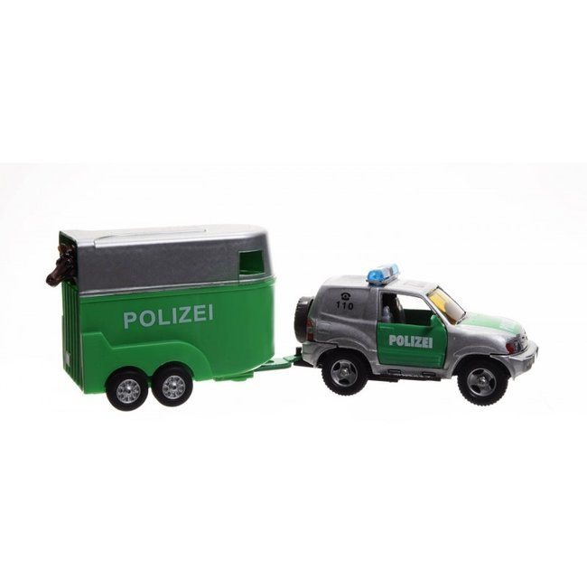 Autko Jeep Policja z Przyczepą Dla Koni