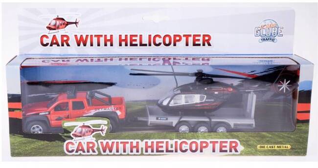 Auto Terenowe z Helikopterem 35cm