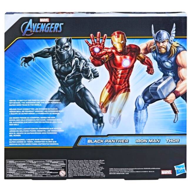 Avengers Zestaw Figurek F5291 - Czarna Pantera, Iron Man, Thor