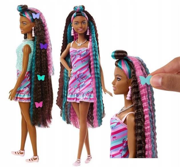 Barbie Ciemnoskóra Totally Hair Modowe Akcesoria