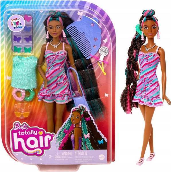 Barbie Ciemnoskóra Totally Hair Modowe Akcesoria