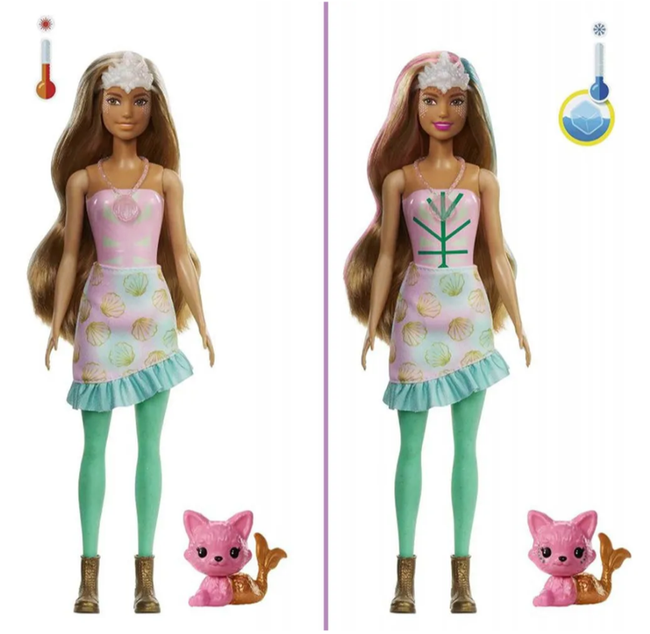 Barbie Color Reveal Modowa Niespodzianka Syrenka