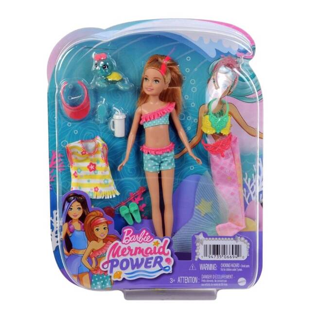 Barbie Syrenka Meramid Power Stacie HHG54 HHG56 – Zestaw z Akcesoriami