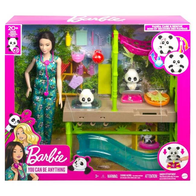 Barbie Zestaw Opieka Nad Pandami HKT77 - Zadbaj o Słodkie Pandki!