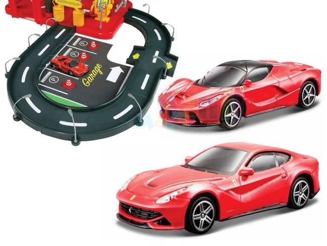 Bburago Garaż 3 Poziomowy Ferrari + 2 Pojazdy