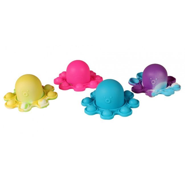 Breloczek Ośmiorniczka Pop It Antystresowy  Kolorowa Zabawka Push Pop Bubble Gniotek Anty Stres 