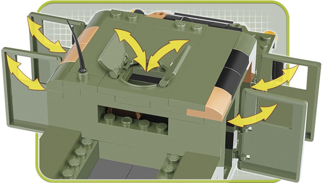 Cobi Mała Armia Klocki Nato Armored All-Terrain Vehicle - Camo Green 255 el.