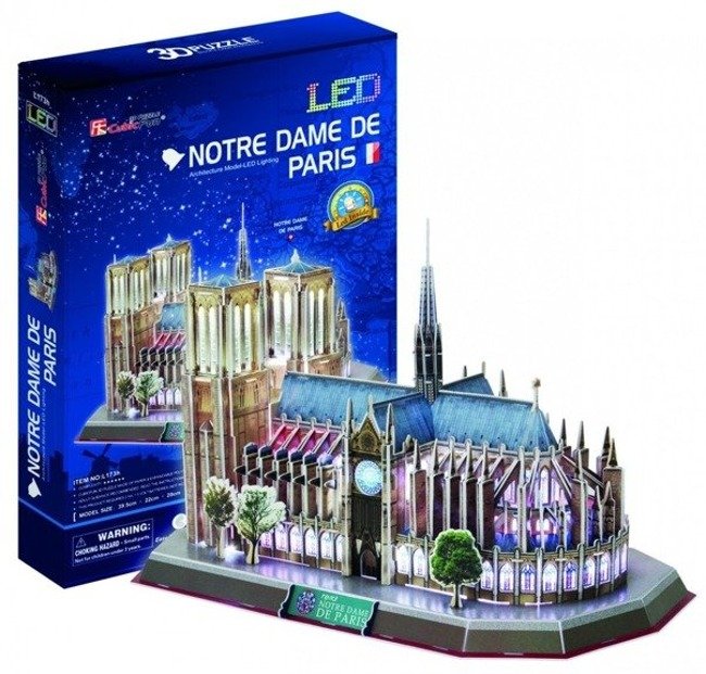Cubic Fun Puzzle 3D  LED 149el. Katedra Notre Dame
