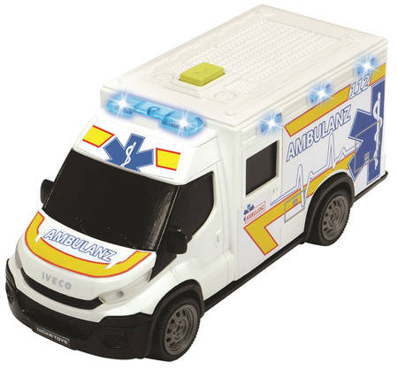 Dickie Ambulans Karetka Pogotowia Iveco 1:32 Światło Dźwięk Interaktywny Pojazd