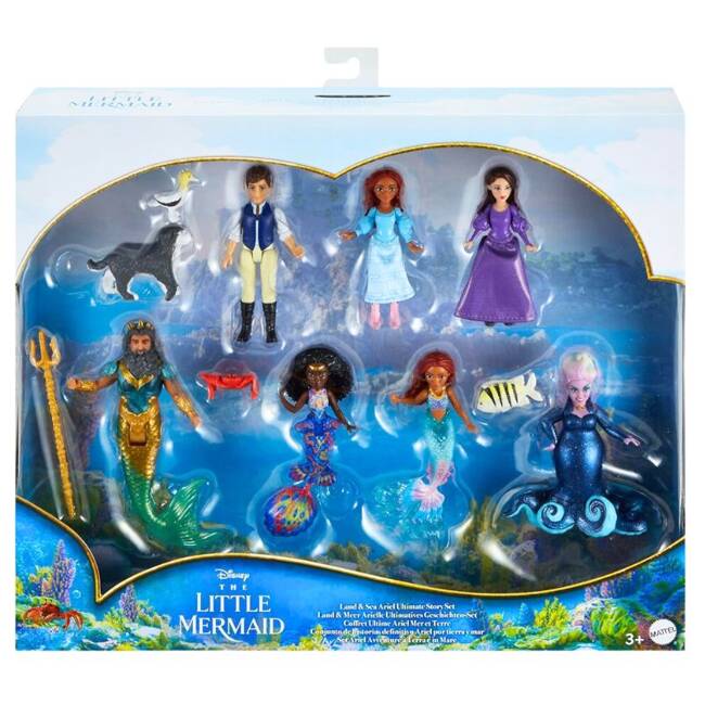 Disney Mała Syrenka Little Mermaid Zestaw Figurek HND30