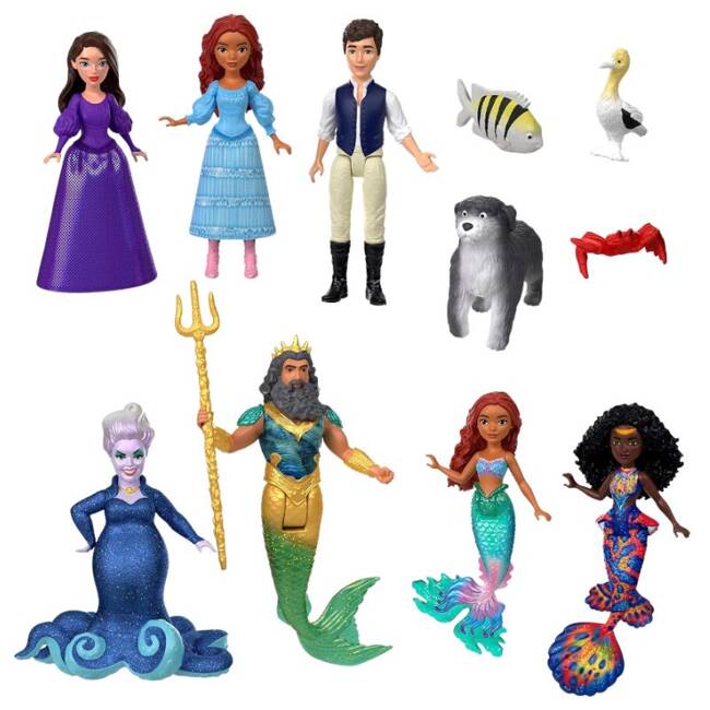 Disney Mała Syrenka Little Mermaid Zestaw Figurek HND30