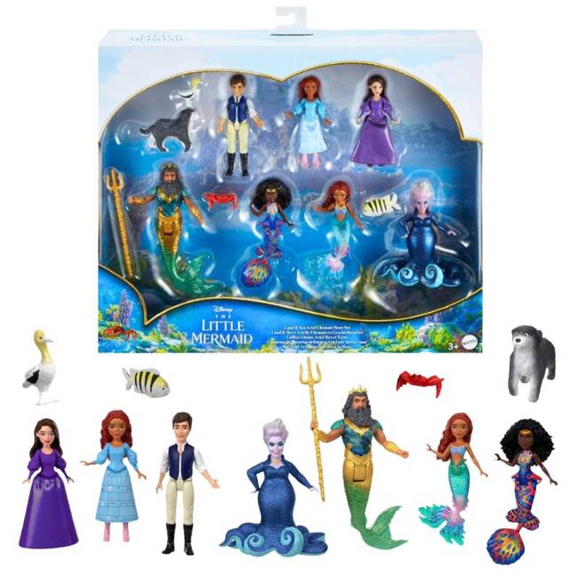 Disney Mała Syrenka Little Mermaid Zestaw Figurek HND30