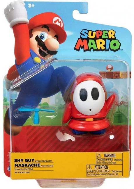 Figurka Shy Guy ze Śmigłem 10 cm Super Mario 