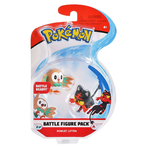 Figurka bojowa Pokemon Series 1 Rowlet & Litten