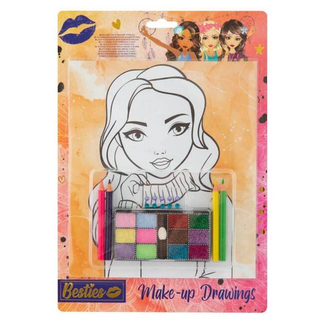 Grafix Besties Make-Up Drawings A4 Zestaw Kreatywny 140011