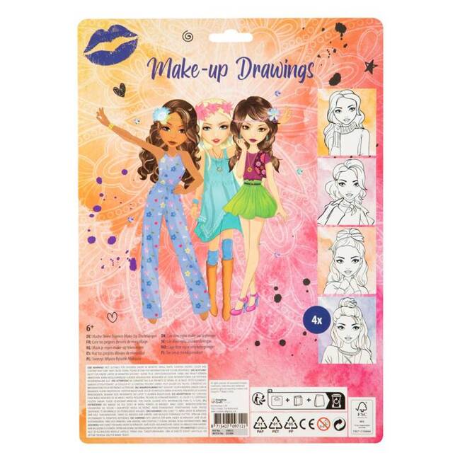 Grafix Besties Make-Up Drawings A4 Zestaw Kreatywny 140011