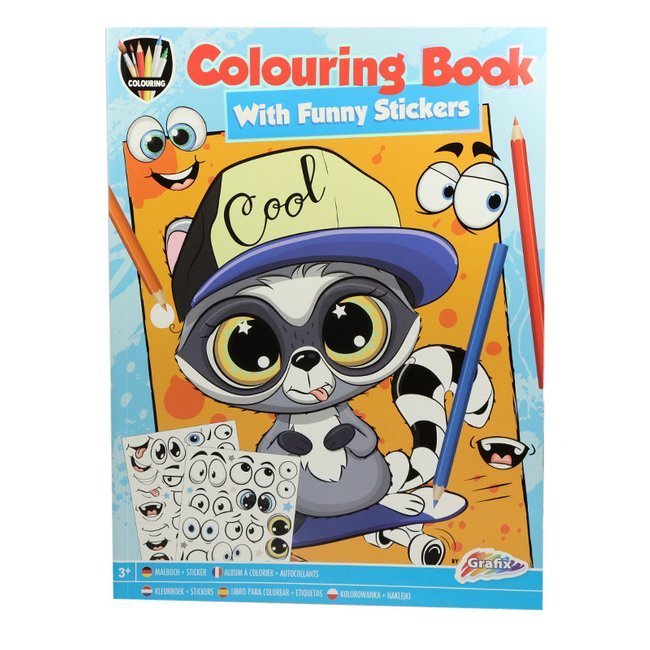 Grafix Kolorowanka A4 Z Naklejkami Dla Chłopca i Dziewczynki