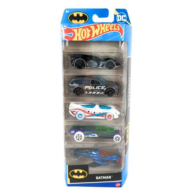 HOT WHEELS 5-pak Batman HTV44 1806 - Zestaw Samochodzików