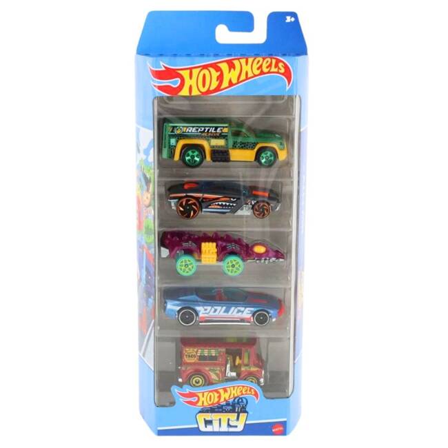 HOT WHEELS 5-pak City HTV39 1806 - Zestaw Samochodzików