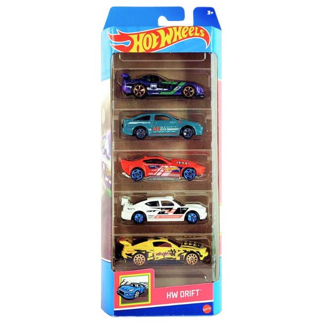 HOT WHEELS 5-pak Drift HLY75 1806 - Zestaw Samochodzików