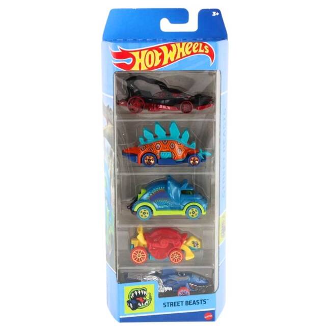 HOT WHEELS 5-pak Street Beasts HLY77 1806 - Zestaw Samochodzików