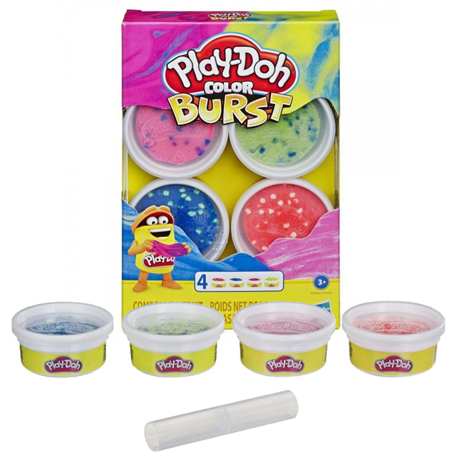 Hasbro Ciastolina Play-Doh Color Burst Neon - 4 Tubki E6966 E8060