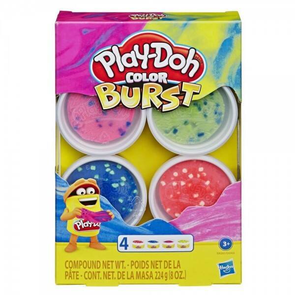 Hasbro Ciastolina Play-Doh Color Burst Neon - 4 Tubki E6966 E8060