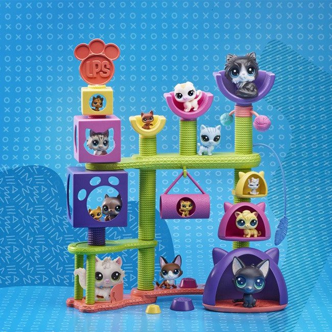 Hasbro Littlest Pet Shop Zestaw Koci Plac Zabaw + Figurka Kotek Sada Persiafluff