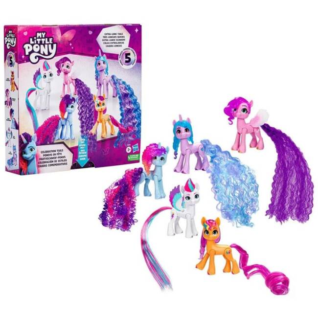 Hasbro My Little Pony Zestaw 5 Kucyków z Długim Ogonem F6344