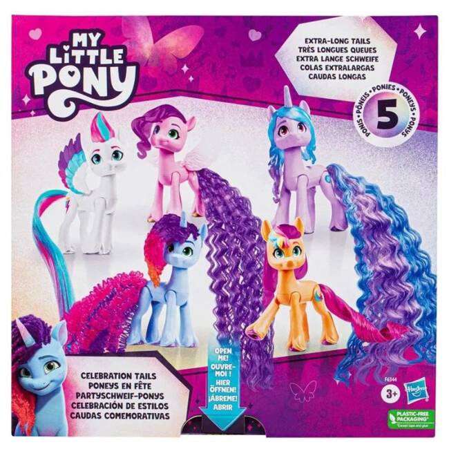 Hasbro My Little Pony Zestaw 5 Kucyków z Długim Ogonem F6344