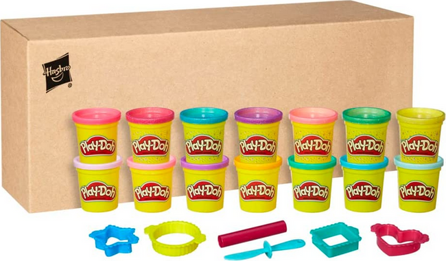 Hasbro Play Doh Ciastolina zestaw 14 tub ciastolina brokatowa i pastelowa