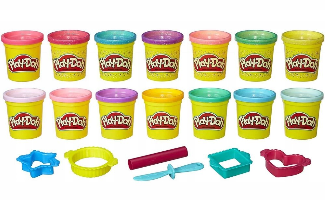 Hasbro Play Doh Ciastolina zestaw 14 tub ciastolina brokatowa i pastelowa