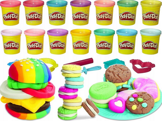 Hasbro Play Doh Ciastolina zestaw 14 tub ciastolina brokatowa i pastelowa