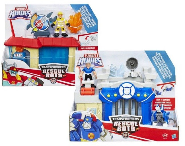 Hasbro Transformers Zestaw Rescue Bots Komisarait Policji lub Stacja Benzynowa 