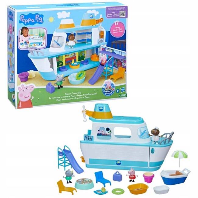 Hasbro Zestaw Świnka Peppa Statek Wycieczkowy 3 Poziomowy F6284 