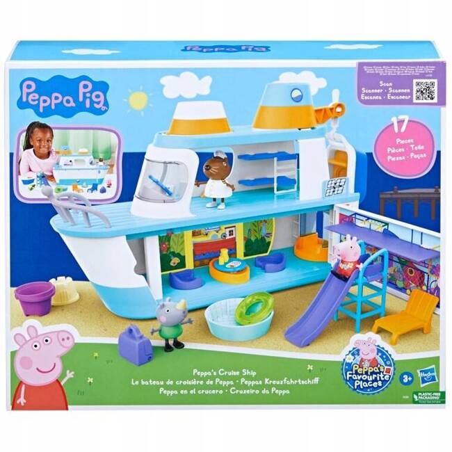 Hasbro Zestaw Świnka Peppa Statek Wycieczkowy 3 Poziomowy F6284 