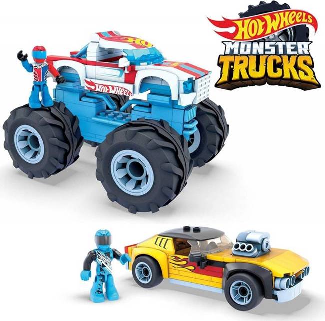 Hot Wheels Mega Blocks Monster Trucks Zestaw Rodger Dodger