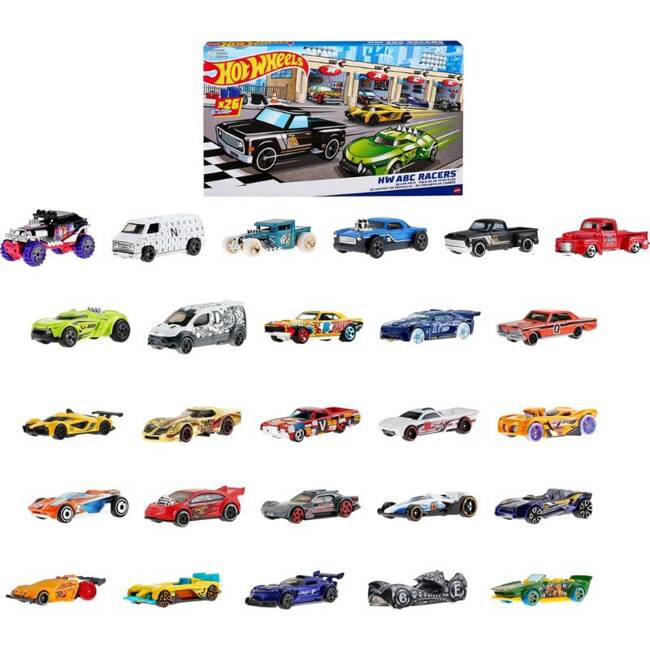 Hot Wheels Zestaw 26 Autek z Literkami HKL76