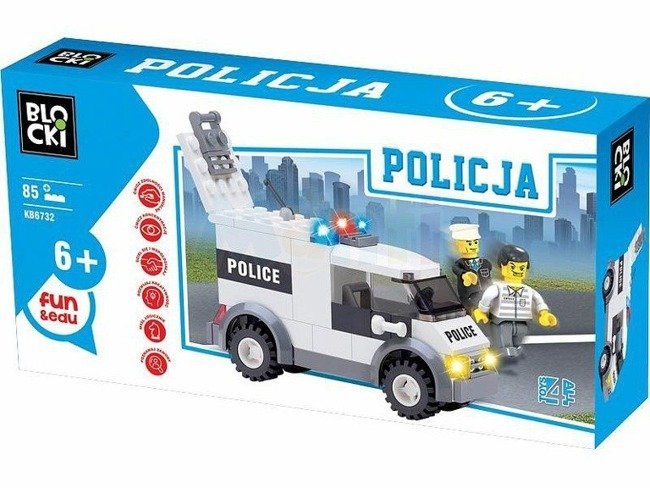 Icom Blocki Klocki Policja - Samochód Transporter 85 el.